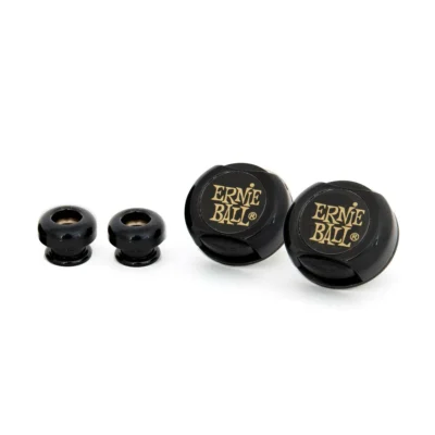 Ernie Ball Super premium Guitar Strap locks Black pair of 2 straplocks EB-4601