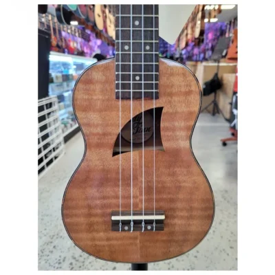 Eddy Finn Ukulele Soprano Flamed Okume  Uke TF-11S Aquila Strings High Gloss
