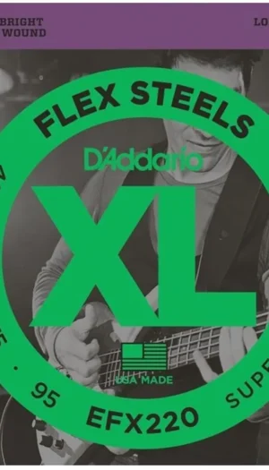 D'Addario Flex Steels Long Scale Bass Guitar Strings 40 - 95 FlexSteels EFX220