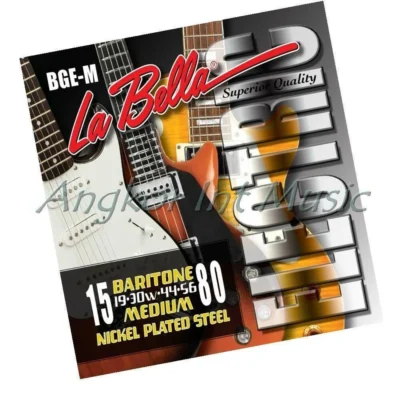 La Bella BGE-M ROUND WOUND Medium Baritone Guitar strings 15 - 80