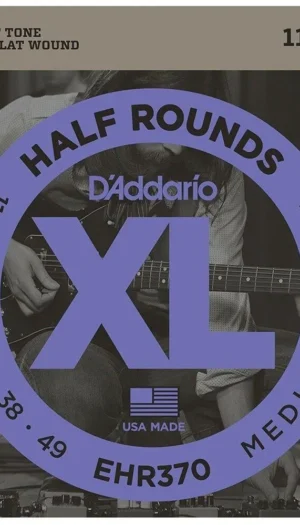 D'Addario EHR370 Electric Guitar Strings Semi Flat Wound  Medium 11 - 49