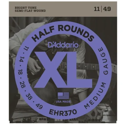 D'Addario EHR370 Electric Guitar Strings Semi Flat Wound Medium 11 - 49