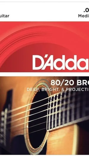 D'Addario EJ12 80/20 Bronze Medium Acoustic Guitar Strings 13 - 56