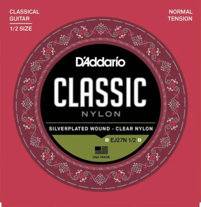 D'Addario EJ27N 1/2 Size Classical Guitar Strings, Normal Tension
