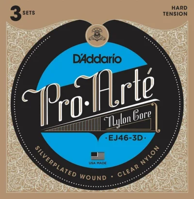 D'Addario EJ46-3D (3Sets)Pro-Arte Classical Nylon Guitar Strings - hard Tension
