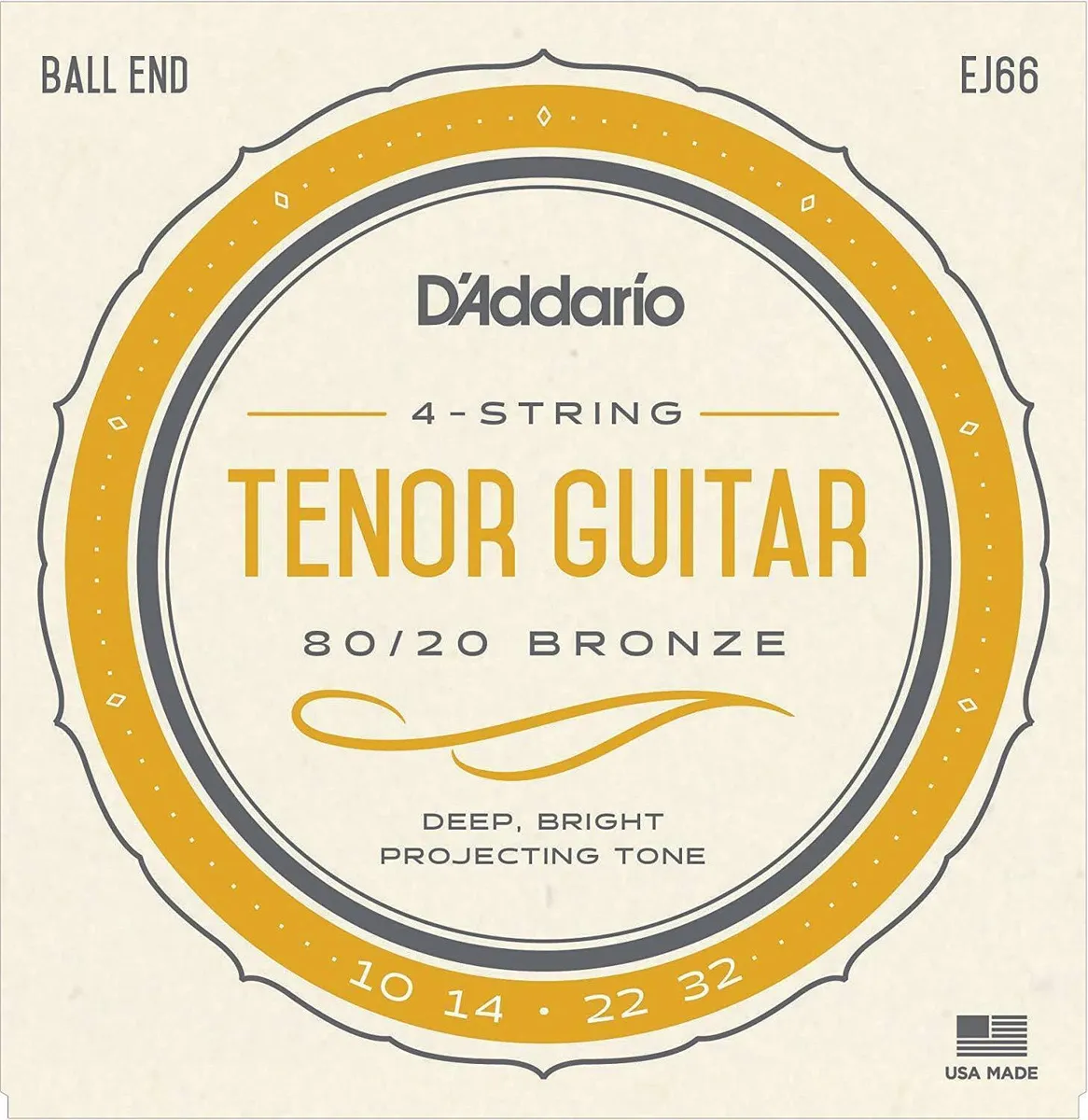 D'Addario EJ66 Tenor Guitar Strings Set - J66 - 80/20 Bronze