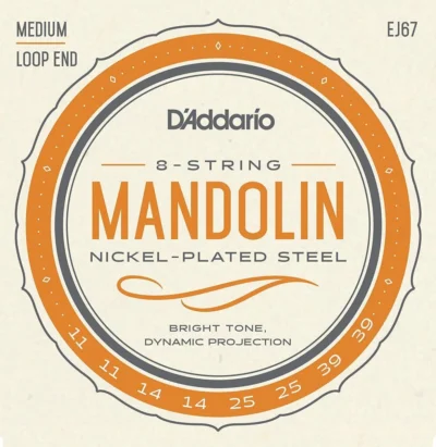 D'Addario EJ67 Nickel Plated Mandolin Strings Medium 11 - 39