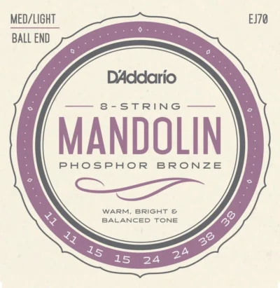 D'Addario EJ70 Phosphor Bronze Mandolin Strings Ball End 11-38