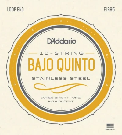 D'Addario EJS85 Bajo Quinto Stainless Steel Strings