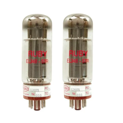 Ruby EL34BSTR Power Tube Matched Pair  - 2 TUBES Matched