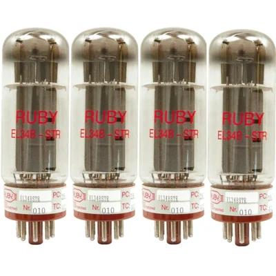 Ruby EL34BSTR Power Tube Matched Quartet - 4 TUBES Matched