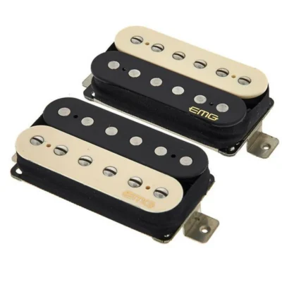 EMG Fat 55 Retro Active Electric Guitar Humbucker Pickup Set, Zebra
