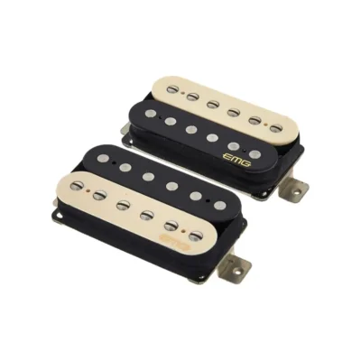EMG Fat 55 Active Humbucker Electric Guitar Pickup with Pots and Wiring Zebra
