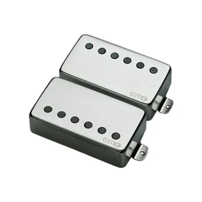 EMG 57 66 Active Humbucker Alnico V Guitar Pickup Long Shaft  Brushed Chrome