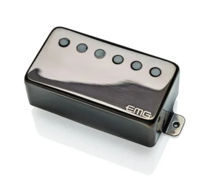 EMG 66TW Active Humbucker Guitar Pickup with Pots and Wiring Black Chrome