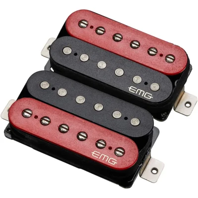 EMG Hot 70 Retro Active Humbucker Guitar Pickup Set Red and Black