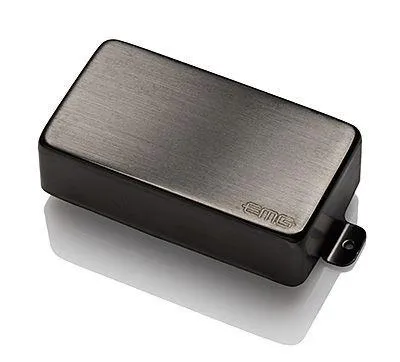 EMG 81 Active Ceramic Humbucker Guitar Pickup with Pots and Wiring Brushed Black Chrome