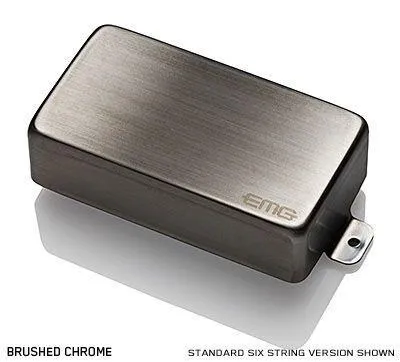 EMG 85-7HX Active X Preamp Humbucker 7 String Guitar Pickup with Pots and Wiring Brushed Chrome