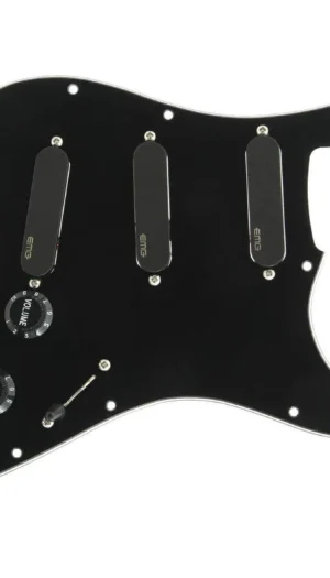 EMG DG20 David Gilmour Pre-Wired Pickguard Black - Black pickups