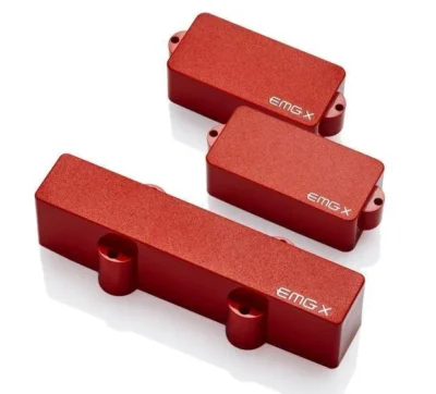 EMG FB Frank Bello Signature Active X Series Pickup Set w Pots and Wiring Red