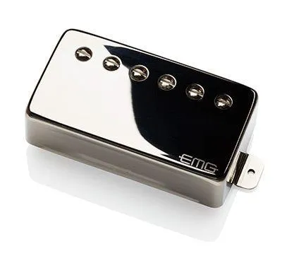 EMG H2-N Passive Ceramic Neck Vintage Humbucker Guitar Pickup Black Chrome