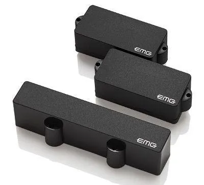 EMG PJA Solderless Active P & Jazz Bass Guitar Pickup Set Black