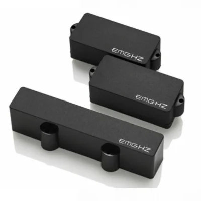EMG PJHZ Set Passive Ceramic Steel Core Pickup Set Electric Bass, Black, PJ-HZ