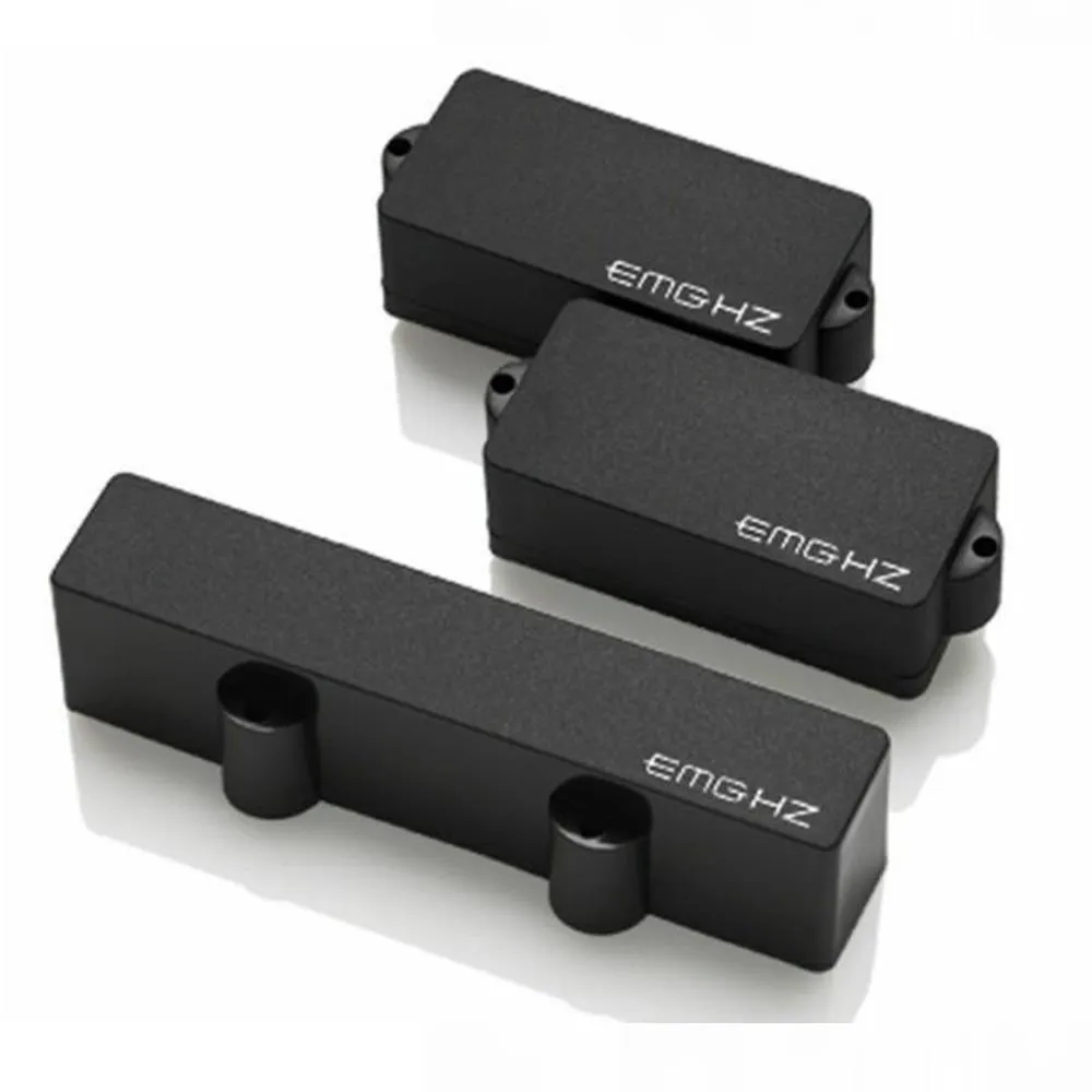 EMG PJHZ Set Passive Ceramic Steel Core Pickup Set Electric Bass, Black, PJ-HZ