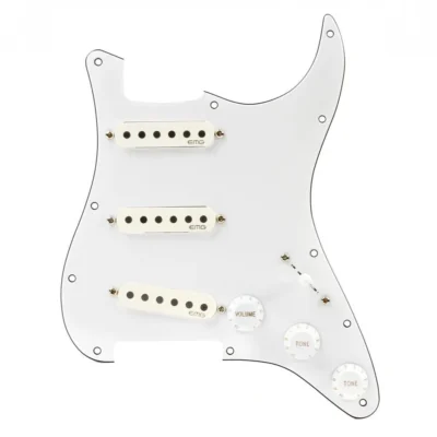 EMG RA-2 Pro Retro Active Strat Style Pre-wired Pickguard S/S/S - White