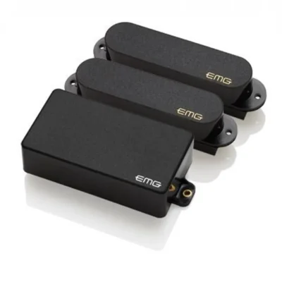 EMG SA SA 81 Active Humbucker Single Coil Guitar Pickup Set Black C/w screws and Guard