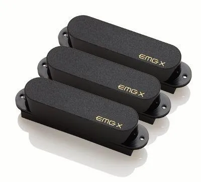 EMG SAX Active 3 Single Coil Strat Guitar Pickup with Pots and Wiring Set Black