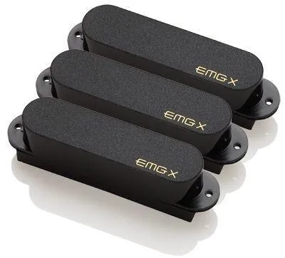 EMG SLVX Set Active 3 Single Coil Strat Guitar Pickup with Pots and Wiring Black