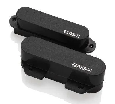 EMG TCX Active Single Coil Ceramic FTX RTX Pickup Set with Pots and Wiring Black