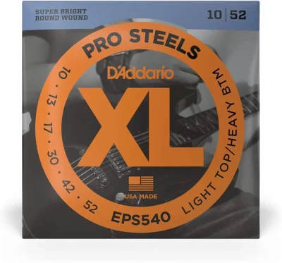 D'Addario EPS540 10 - 52 XL Pro Steels Electric Guitar Strings LT/HB