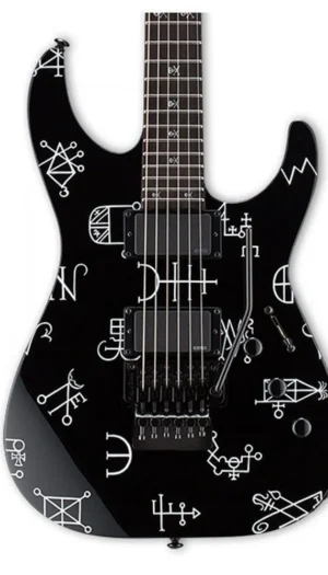 ESP LTD Kirk Hammett Demonology Electric Guitar EMG P/op's Floyd Rose  with Case