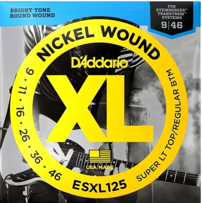 D'Addario ESXL125 Electric Guitar Strings Double Ball End for Steinberger 9 - 46
