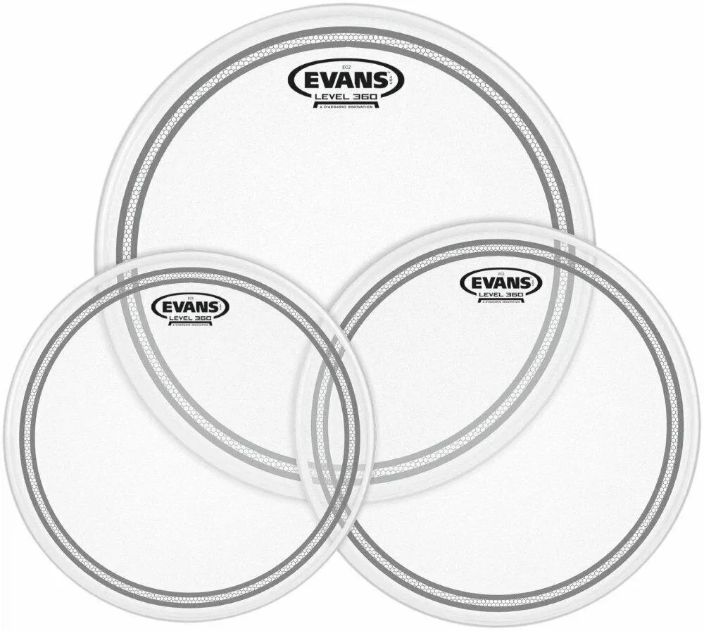 Evans heads EC2 SST Coated Drumhead Pack Rock - 10/12/16 Tom Head Pack
