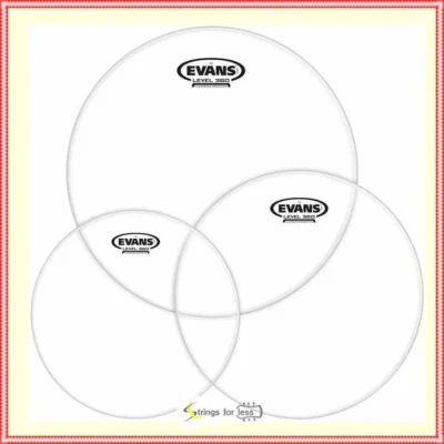 Evans heads  G2 Clear Drumhead Pack Rock - 10/12/16 Tom Head Pack