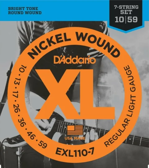 D'Addario EXL110-7 Light  7-String Electric Guitar Strings 10 - 59