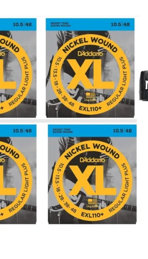 D'Addario 4 Sets EXL110+ Regular Light Plus Electric Guiar Strings 10.5 - 48