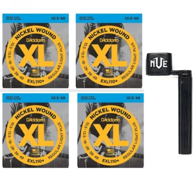 D'Addario 4 Sets EXL110+ Regular Light Plus Electric Guiar Strings 10.5 - 48
