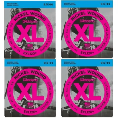 D'Addario 4 Sets EXL120+ Set Super Light Plus Electric Guiar Strings 9.5 - 44