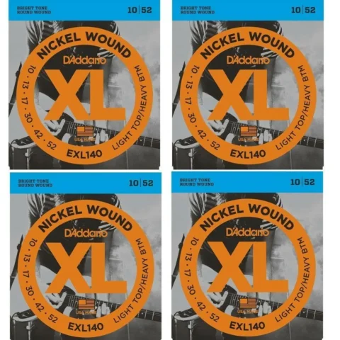 D'Addario 4 SETS EXL140 Nickel  Electric Guitar Strings 10 - 52