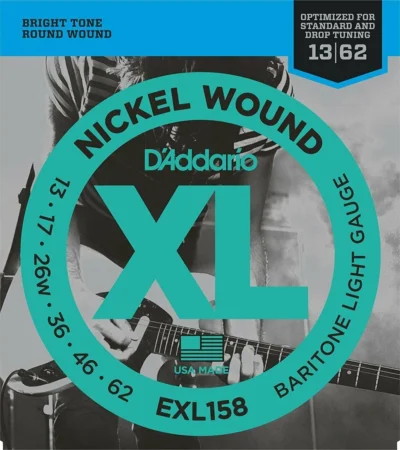D'Addario EXL158 Light Baritone Electric Guitar Strings 13-62