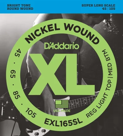 D'Addario EXL165SL  Nickel Wound Super Long Scale Bass Strings 45 - 105