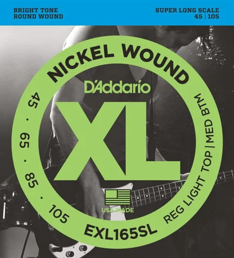 D'Addario EXL165SL  Nickel Wound Super Long Scale Bass Strings 45 - 105
