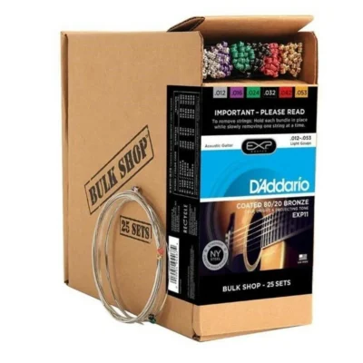 D'Addario EXP11-B25 Coated 80 /20  Bronze Acoustic Guitar Strings  12 - 53