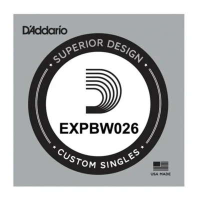 D'Addario EXPBW026 80/20 Bronze Acoustic String, .026 gauge, Single String