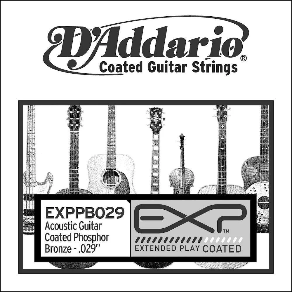 D'Addario EXPPB029 EXP Coated Phosphor Bronze Single String.029