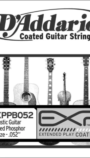 D'Addario EXPPB052 EXP Coated Phosphor Bronze Acoustic Guitar Single String .052
